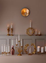 Wall candle gold round as