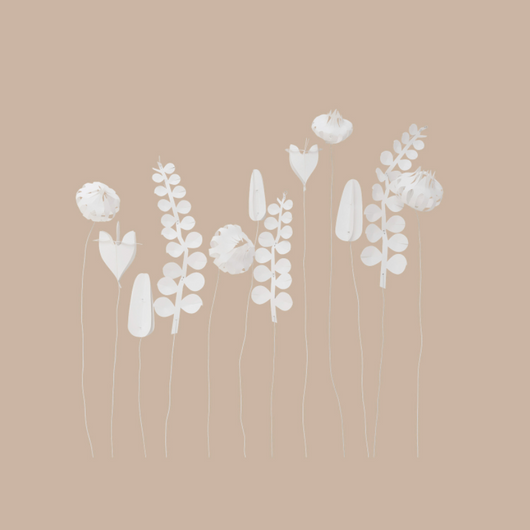 FIELD flowers – large - WHITE FIELD flowers